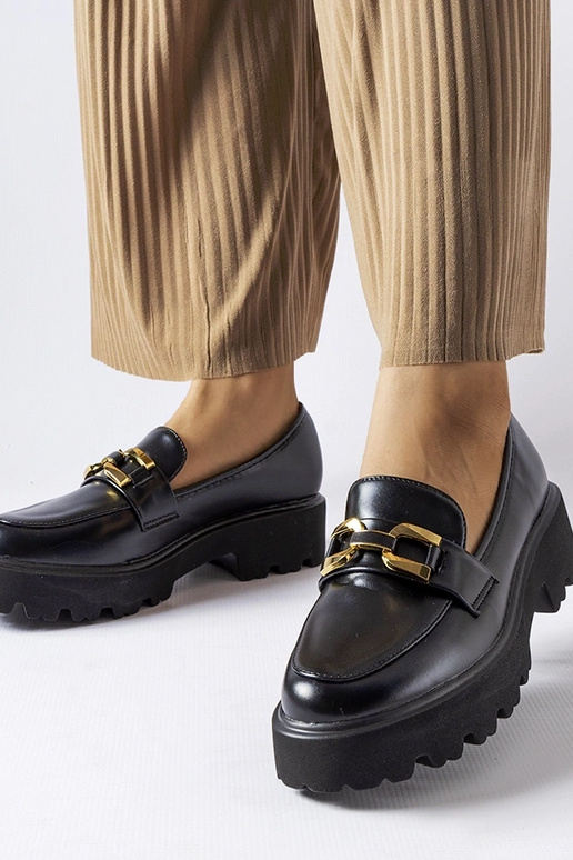 Mustad naiste mokasiinid pandlaga,...