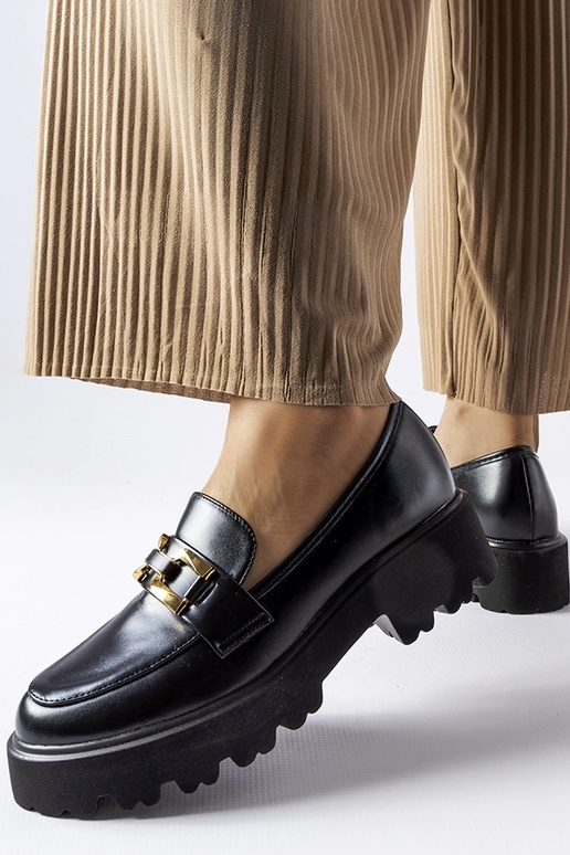 Mustad naiste mokasiinid pandlaga,...