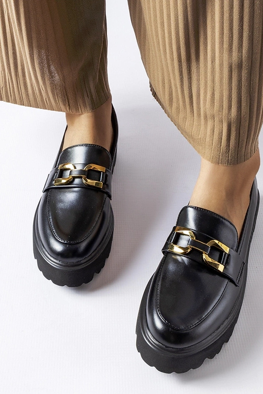 Mustad naiste mokasiinid pandlaga,...