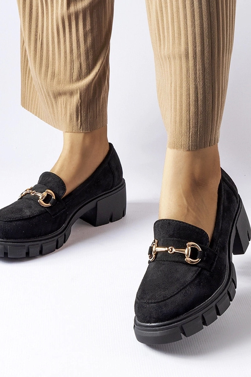 Mustad kõrge kontsaga kingad Irmina