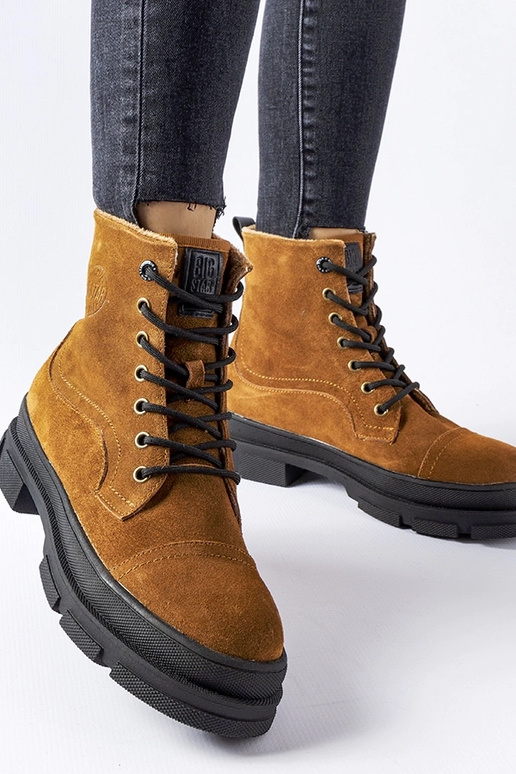 Pruunid nahast tööjalatsid, „BIG STAR...