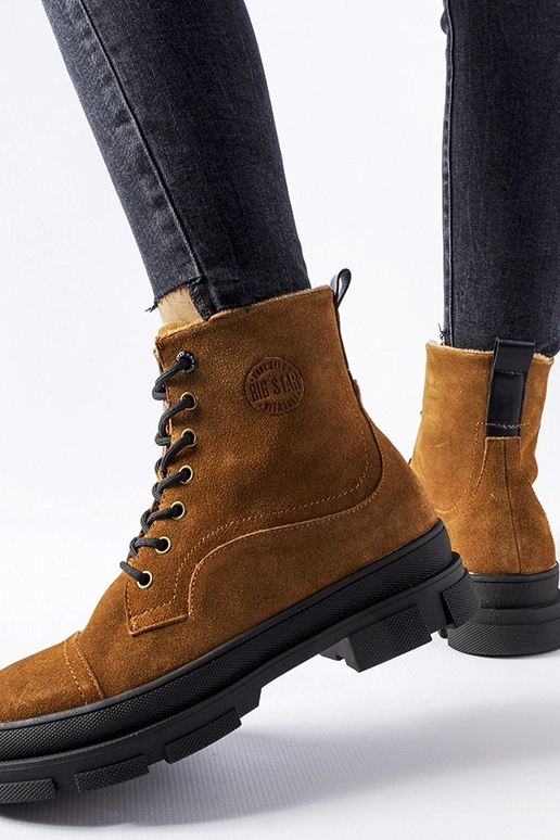 Pruunid nahast tööjalatsid, „BIG STAR...