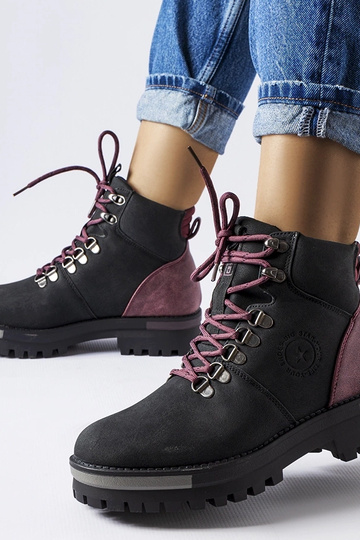 Must ja Burgundia Big Star saapad MM274318 2