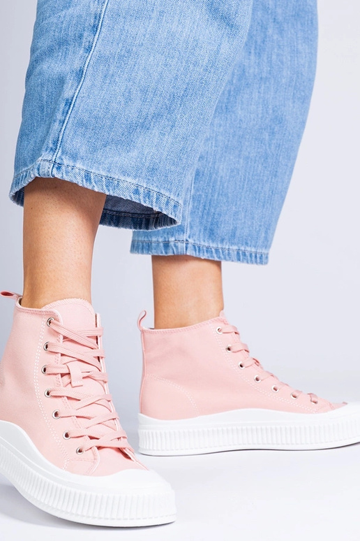 Roosad kõrged kingad platvormil,...