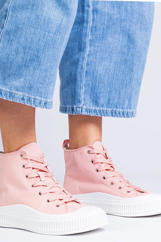 Roosad kõrged kingad platvormil,...