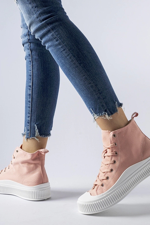 Roosad kõrged kingad platvormil,...