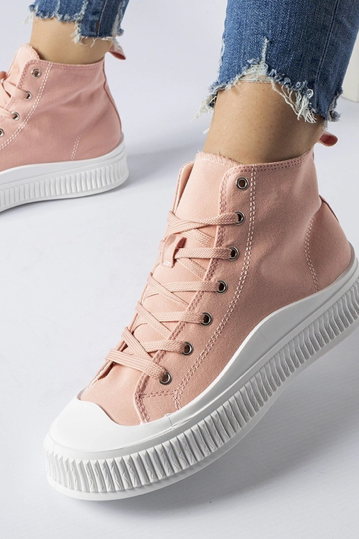 Roosad kõrged kingad platvormil,...