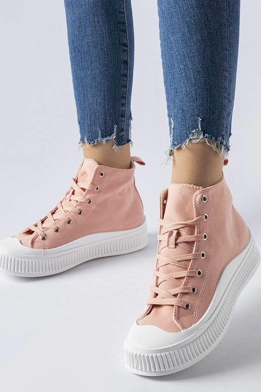 Roosad kõrged kingad platvormil,...