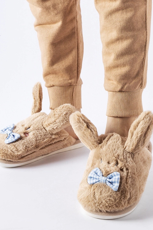 Beežid kõrvade ja kaarega sussid Bruna