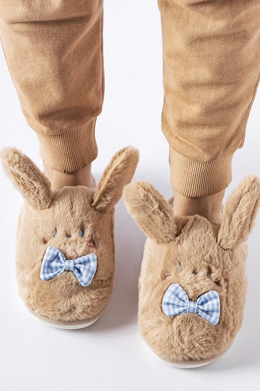 Beežid kõrvade ja kaarega sussid Bruna