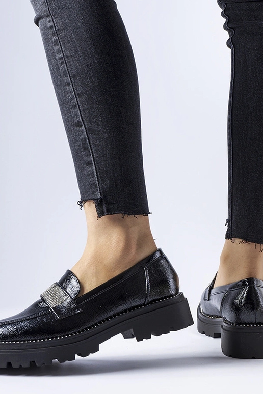 Fecteau mustad lakknahast püksid Fecteau mustad lakknahast püksid