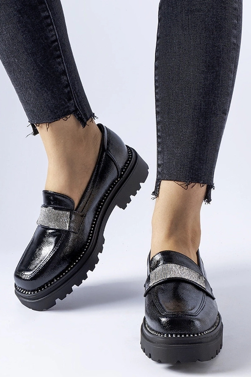 Fecteau mustad lakknahast püksid Fecteau mustad lakknahast püksid