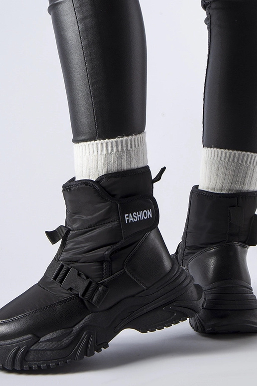 Mustad soojustatud lumesaapad Velcro...