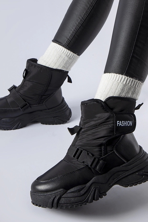 Mustad soojustatud lumesaapad Velcro...