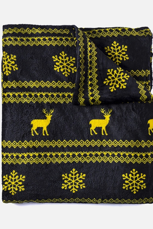 Velma must kollaste jõulumustritega tekk