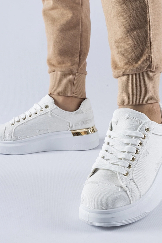 Valged Ossona platvormiga tossud Valged Ossona platvormiga tossud