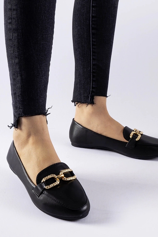 Mustad mokasiinid klambriga Sovera