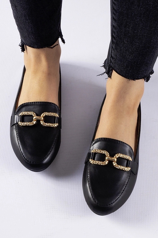 Mustad mokasiinid klambriga Sovera