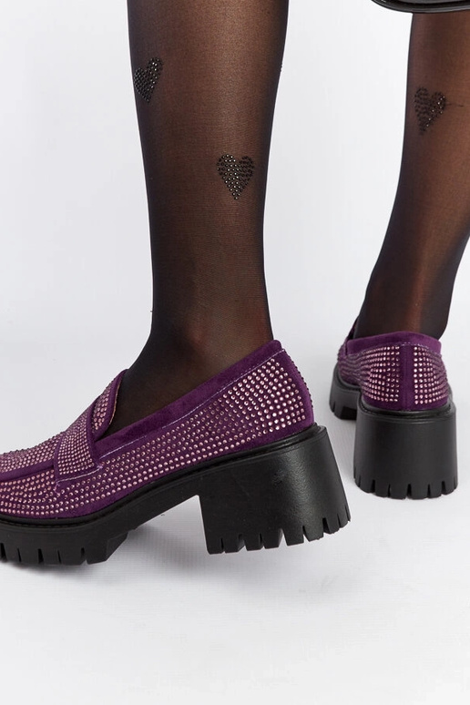 Lillad püksid massiivse kontsaga Parent