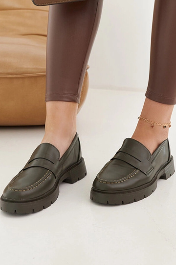 Maybritt Green Moccassins