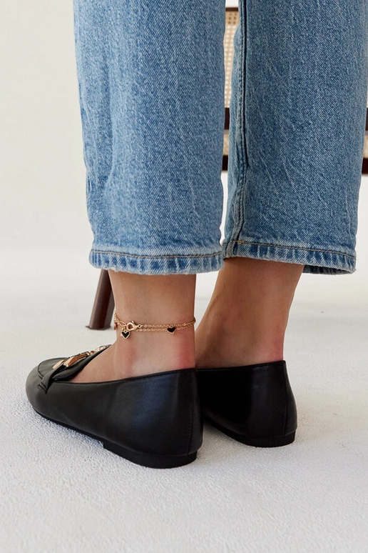 Mustad Comerio pandlaga mokassiinid