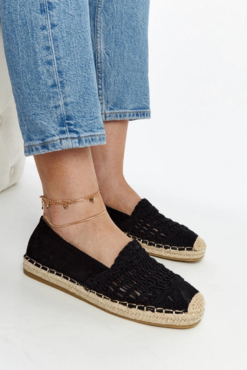 Gordana mustad ažuursed espadrillid 2