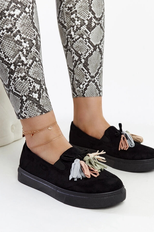 Mustad poolsaapad värviliste...