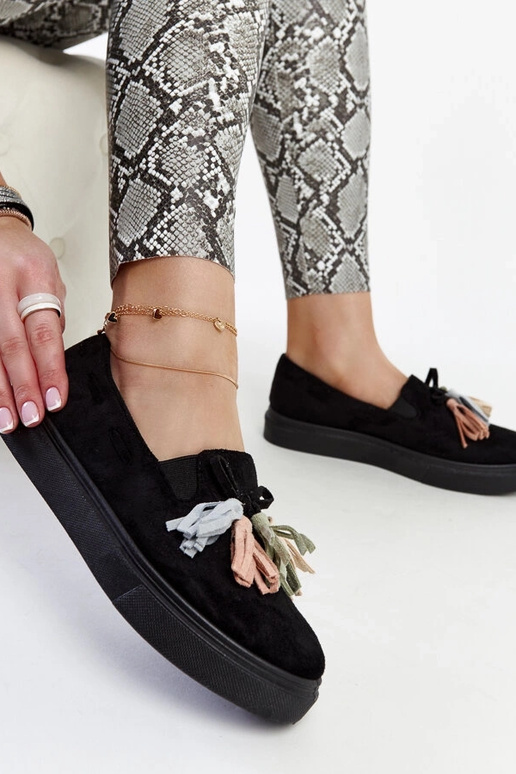 Mustad poolsaapad värviliste...