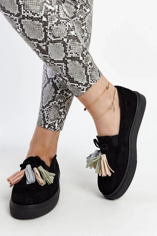 Mustad poolsaapad värviliste...