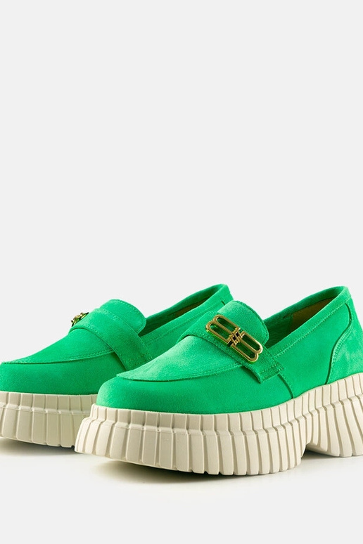 Rohelised sametised poolsaapad Karino