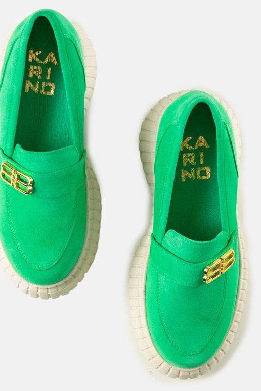 Rohelised sametised poolsaapad Karino