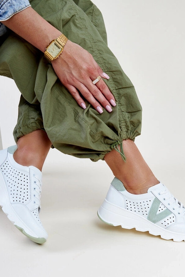 Valged nahast ażurowed... 2