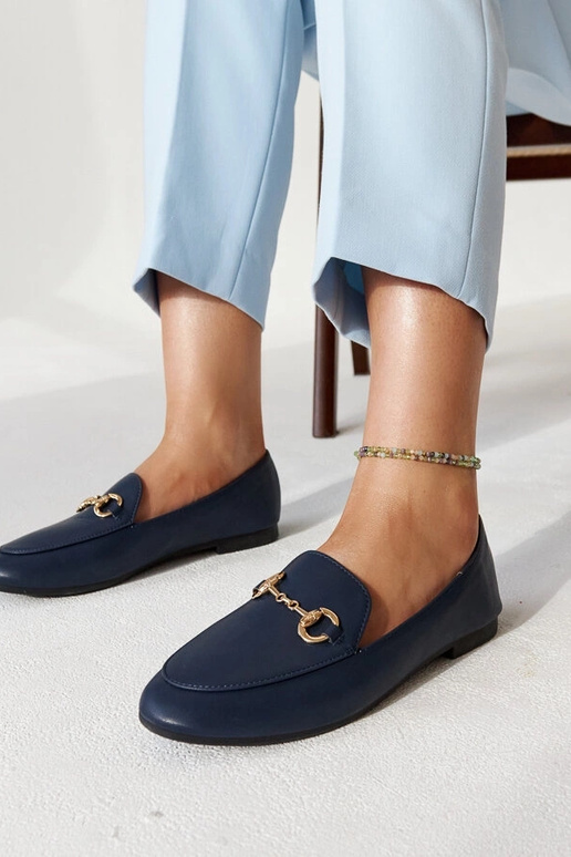 Tumesinised mokasiinid klambriga Erminia