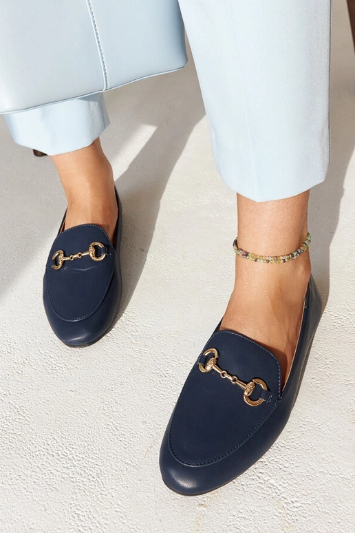 Tumesinised mokasiinid klambriga Erminia