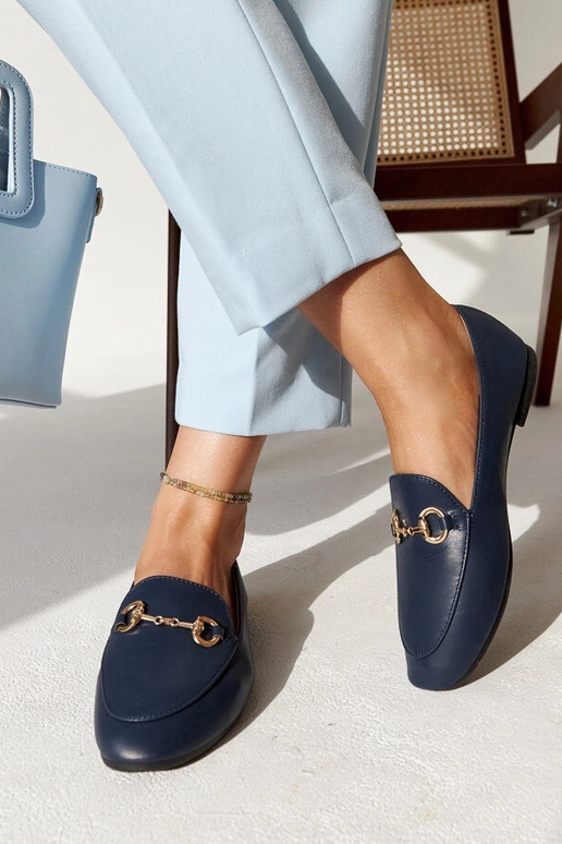 Tumesinised mokasiinid klambriga Erminia