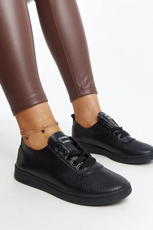 Mustad öko-nahast tossud Yusra