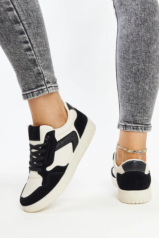 Juwani mustad ja valged sädelevad tossud Juwani mustad ja valged sädelevad tossud