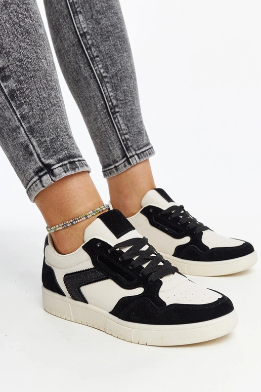 Juwani mustad ja valged sädelevad tossud Juwani mustad ja valged sädelevad tossud