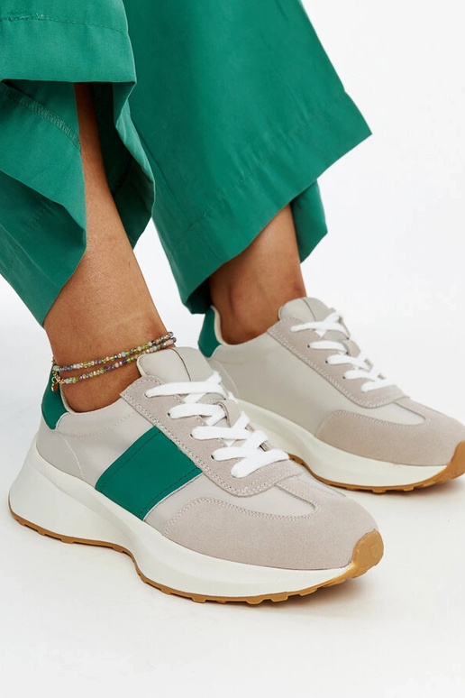 Hall-rohelised nahast sneakerid Ganim