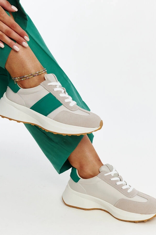 Hall-rohelised nahast sneakerid Ganim