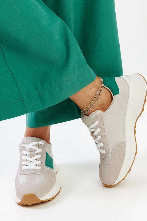 Hall-rohelised nahast sneakerid Ganim