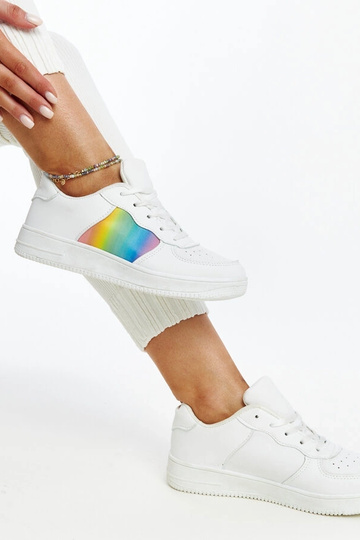 Valged sneakerid värviga platvormil Asmarina