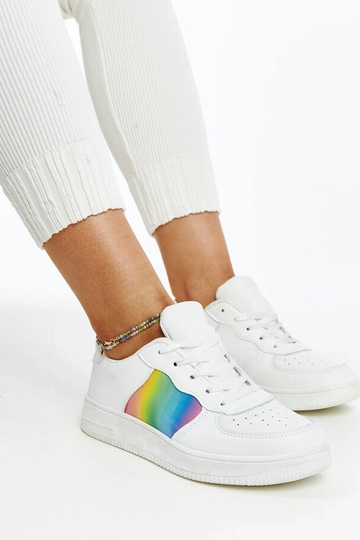Valged sneakerid värviga platvormil Asmarina 2