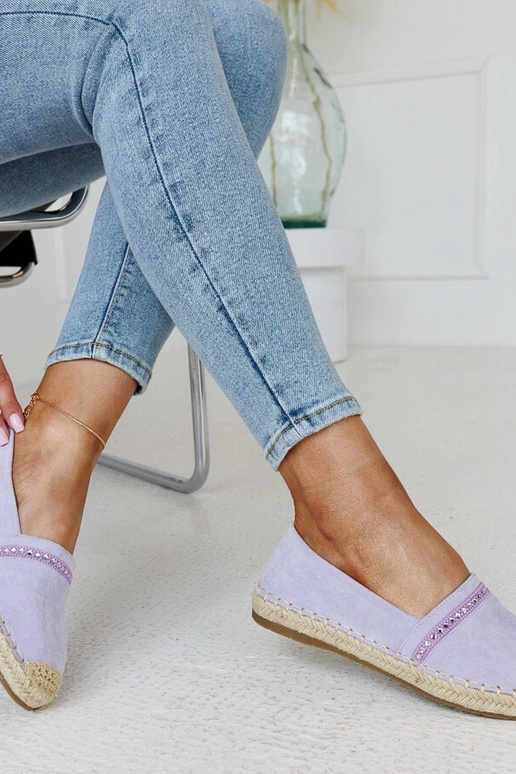Lillad espadrillid tsirkoonidega Abia