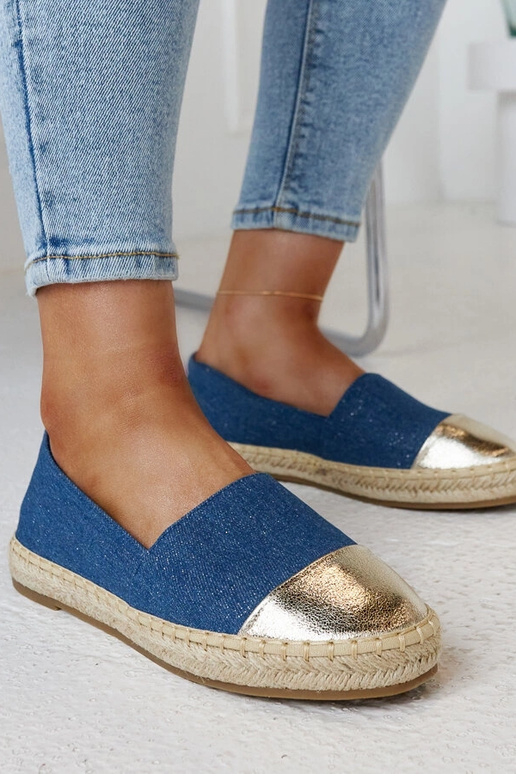 Surana Blue ja Gold Glitter Espadrilles