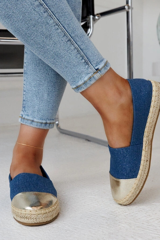 Surana Blue ja Gold Glitter Espadrilles