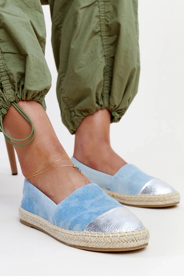Surana Blue ja Silver Glitter Espadrilles