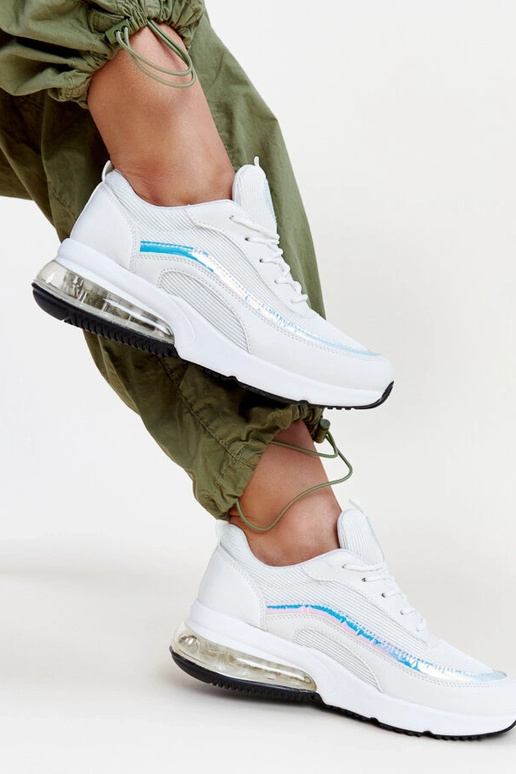 Valged sneakersid hologrammiga Jelka