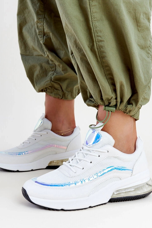 Valged sneakersid hologrammiga Jelka