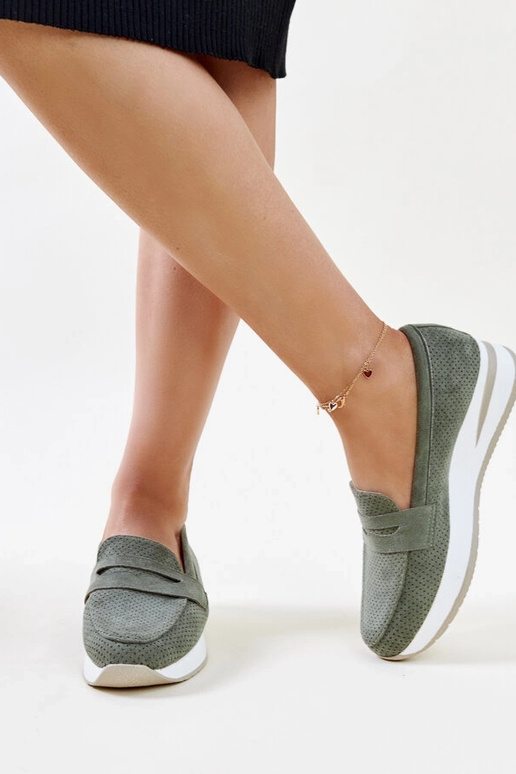 Rohelised perforeeritud Muna kingad